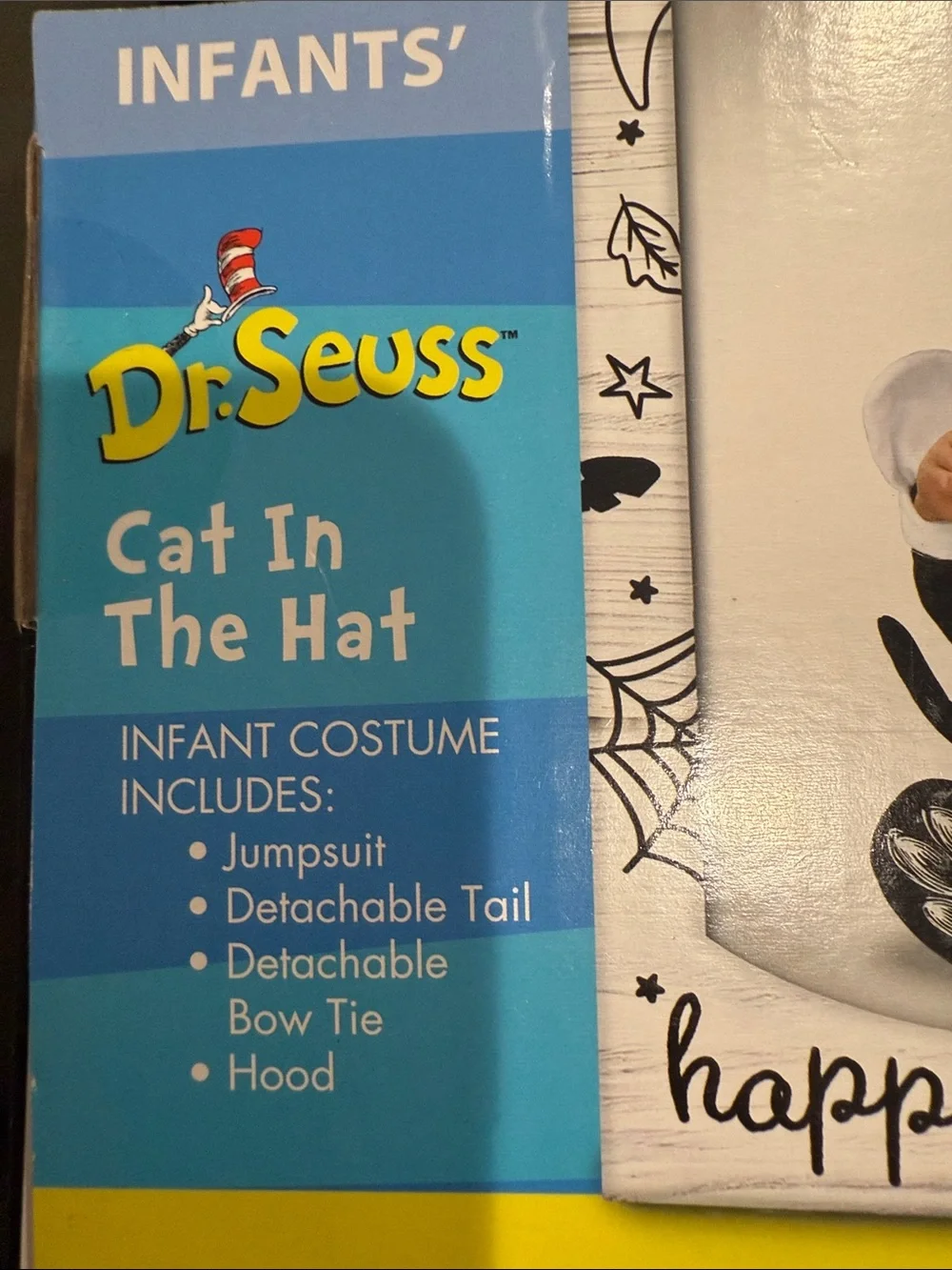Dr. Seuss Cat in the Hat Infant Halloween Costume -Red, White & Black 0-6 months